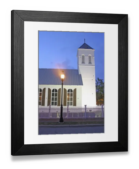Framed Print : Evening lighting Old Christ Church Historic Pensacola Village Pensacola, Florida Framed Print : Evening lighting Old Christ Church Historic Pensacola Village Pensacola, Florida
