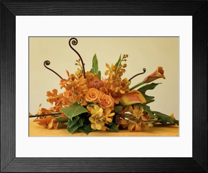 Framed Print : Close-up of colorful flower arrangement on table. Credit as: Don Paulson / Jaynes Framed Print : Close-up of colorful flower arrangement on table. Credit as: Don Paulson / Jaynes
