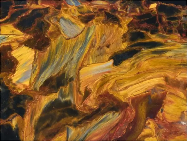 Close-up of pietersite stone found in Namibia