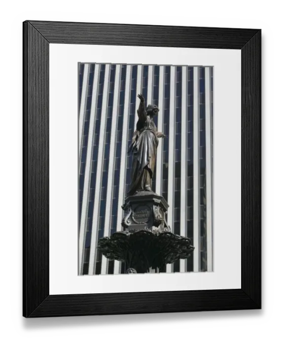 Framed Print : USA, Ohio, Cincinnati: Fountain Square  /  Spirit of the Waters Fountain