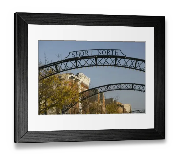 Framed Print : USA, Ohio, Columbus: Short North Sign, Trendy Neighborhood along North High Street Framed Print : USA, Ohio, Columbus: Short North Sign, Trendy Neighborhood along North High Street