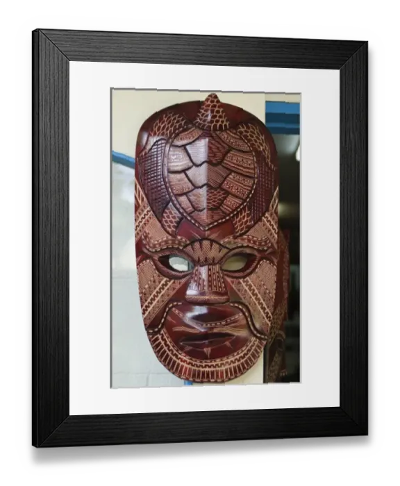 Framed Print : Fiji, Viti Levu Island. Mask Framed Print : Fiji, Viti Levu Island. Mask