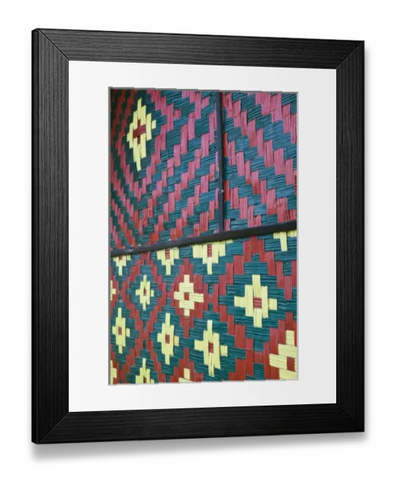 Framed Print : Vanuatu, Efate Island, Port Vila. National Museum of Vanuatu - Woven designs of Framed Print : Vanuatu, Efate Island, Port Vila. National Museum of Vanuatu - Woven designs of
