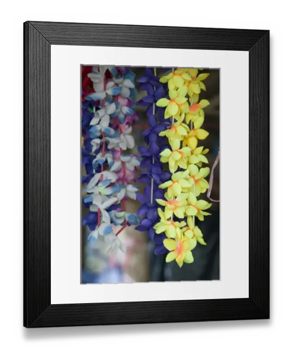 Framed Print : Vanuatu, Efate Island, Port Vila. Waterfront Market, flower leis Framed Print : Vanuatu, Efate Island, Port Vila. Waterfront Market, flower leis