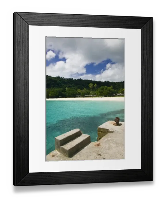 Framed Print : Vanuatu, Espiritu Santo Island, Champagne Beach. Champagne Beach, the Best on Santo