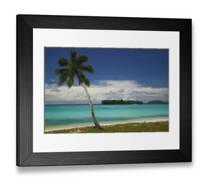 Framed Print : Vanuatu, Espiritu Santo Island, PORT OLRY. Port Olry Town Beach