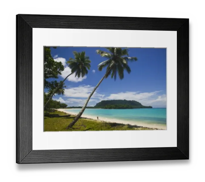 Framed Print : Vanuatu, Espiritu Santo Island, PORT OLRY. Port Olry Town Beach