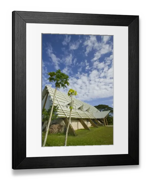 Framed Print : Vanuatu-Efate Island-Port Vila: National Museum of Vanuatu / Exterior Framed Print : Vanuatu-Efate Island-Port Vila: National Museum of Vanuatu / Exterior