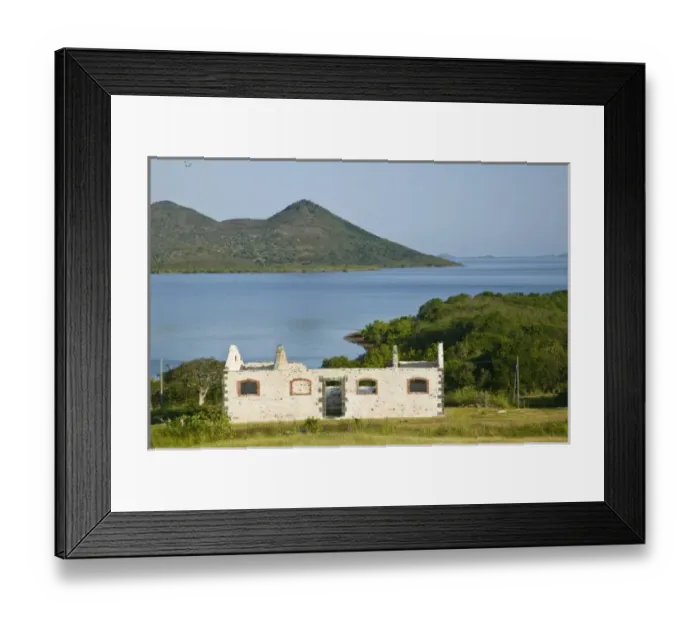 Framed Print : New Caledonia, Central Grande Terre Island, La Foa Area. Fort Teremba (b. 1871) used