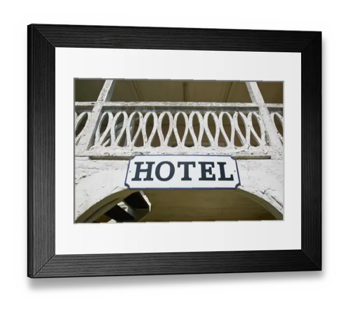 Framed Print : New Caledonia, Central Grande Terre Island, LA FOA. Hotel Banu- Hotel sign Framed Print : New Caledonia, Central Grande Terre Island, LA FOA. Hotel Banu- Hotel sign