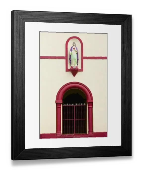 Framed Print : New Caledonia, Central Grande Terre Island, Thio. Thio Catholic Mission church, detail Framed Print : New Caledonia, Central Grande Terre Island, Thio. Thio Catholic Mission church, detail