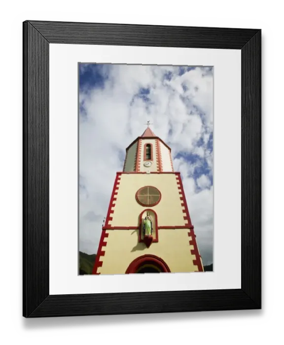 Framed Print : New Caledonia, Central Grande Terre Island, Thio. Thio Catholic Mission church