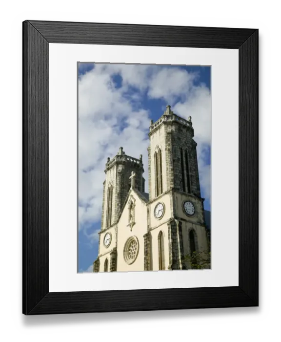 Framed Print : New Caledonia, Grande Terre Island, Noumea. Cathedrale St Joseph