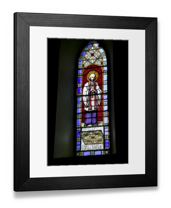 Framed Print : New Caledonia, Northern Grande Terre Island, Puebo. Stained glass window of Catholic mission Framed Print : New Caledonia, Northern Grande Terre Island, Puebo. Stained glass window of Catholic mission