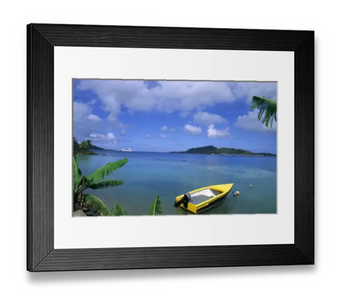 Framed Print : Beautiful scene of boats and blue & green water and clear blue colors of the islands Framed Print : Beautiful scene of boats and blue & green water and clear blue colors of the islands