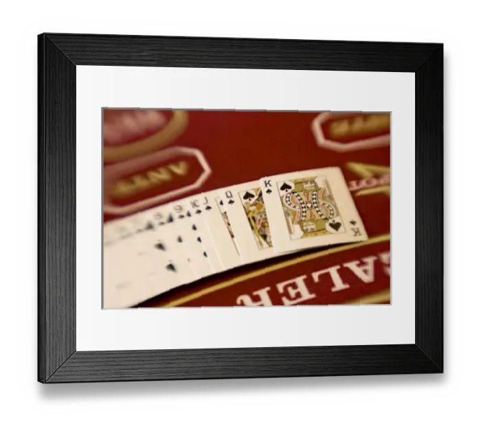 Framed Print : French Polynesia. A deck of cards fanned out on a casino table aboard Paul Gaugin cruise ship Framed Print : French Polynesia. A deck of cards fanned out on a casino table aboard Paul Gaugin cruise ship