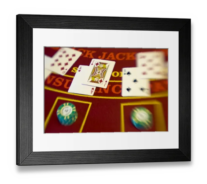 Framed Print : French Polynesia. Black jack hands and poker chips on a casino table aboard Paul Gaugin cruise ship Framed Print : French Polynesia. Black jack hands and poker chips on a casino table aboard Paul Gaugin cruise ship