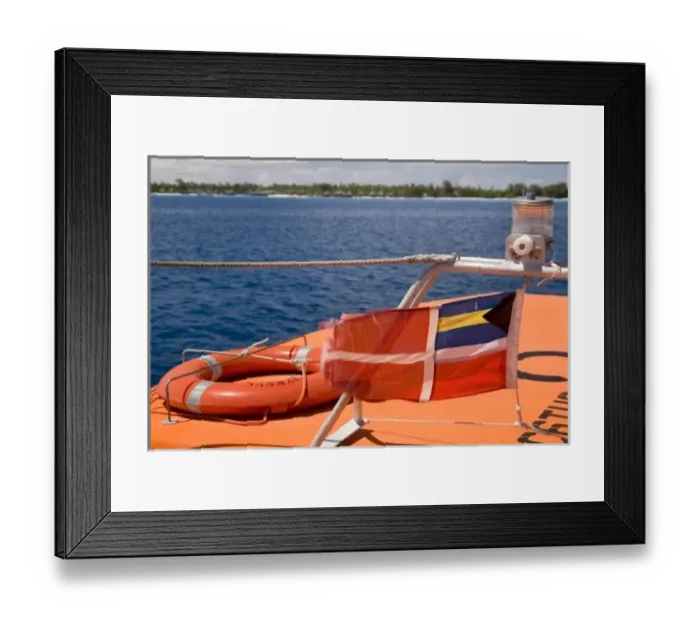 Framed Print : French Polynesia, Society Islands, Rangiroa. The civil ensign flag of the Bahamas Framed Print : French Polynesia, Society Islands, Rangiroa. The civil ensign flag of the Bahamas