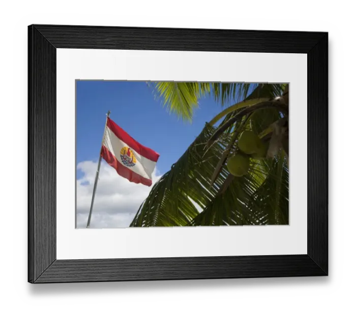 Framed Print : French Polynesia, Society Islands, Taha a. Official flag of French Polynesia Framed Print : French Polynesia, Society Islands, Taha a. Official flag of French Polynesia