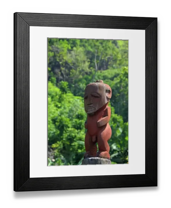 Framed Print : South Pacific, French Polynesia, Tahiti. Open air Tiki Temple park, ancient site Framed Print : South Pacific, French Polynesia, Tahiti. Open air Tiki Temple park, ancient site