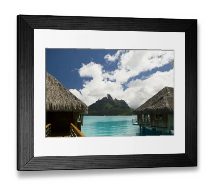Framed Print : Grounds and scenics of the new luxury St. Regis Resort in Bora Bora