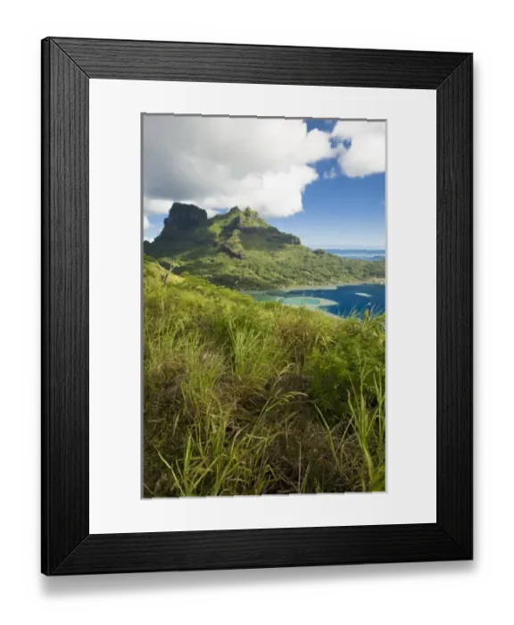 Framed Print : Unknown. View from overlook near Mt. Otemanu in Bora Bora