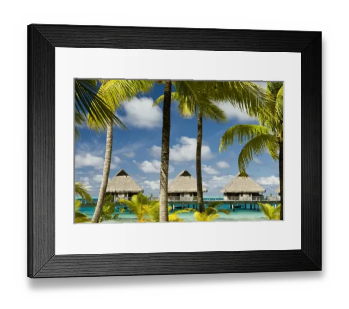 Framed Print : Scenics and grounds of beautiful resort in Bora Bora Framed Print : Scenics and grounds of beautiful resort in Bora Bora