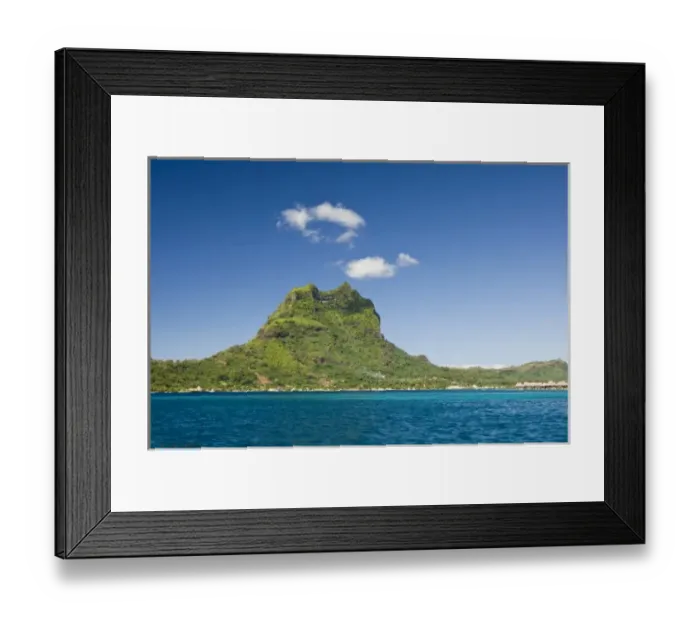 Framed Print : View of Mt. Otemanu in Bora Bora, Society Islands, French Polynesia Framed Print : View of Mt. Otemanu in Bora Bora, Society Islands, French Polynesia