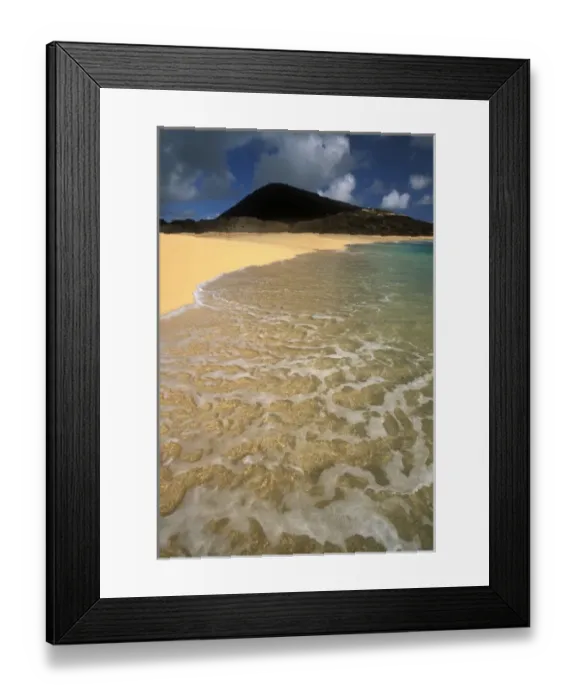 Framed Print : Oceania. Ascension Island, Long Beach and waves Framed Print : Oceania. Ascension Island, Long Beach and waves