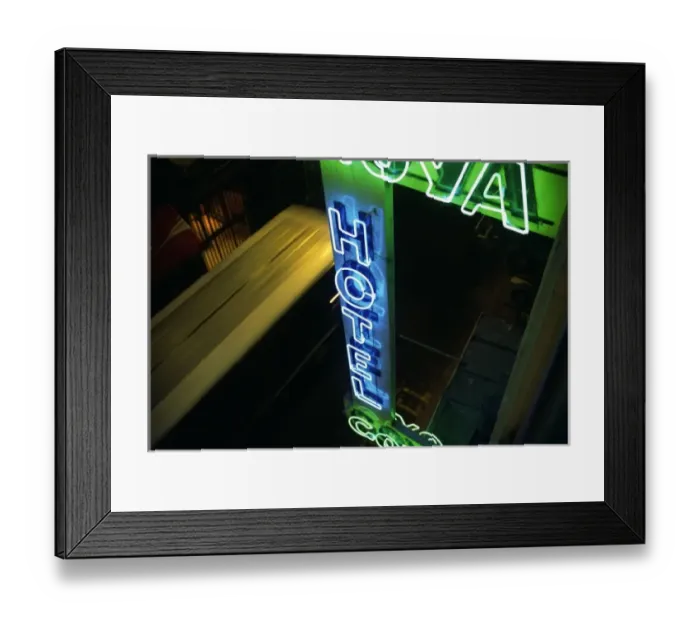 Framed Print : Buenos Aires, Argentina, Neon hotel sign Framed Print : Buenos Aires, Argentina, Neon hotel sign