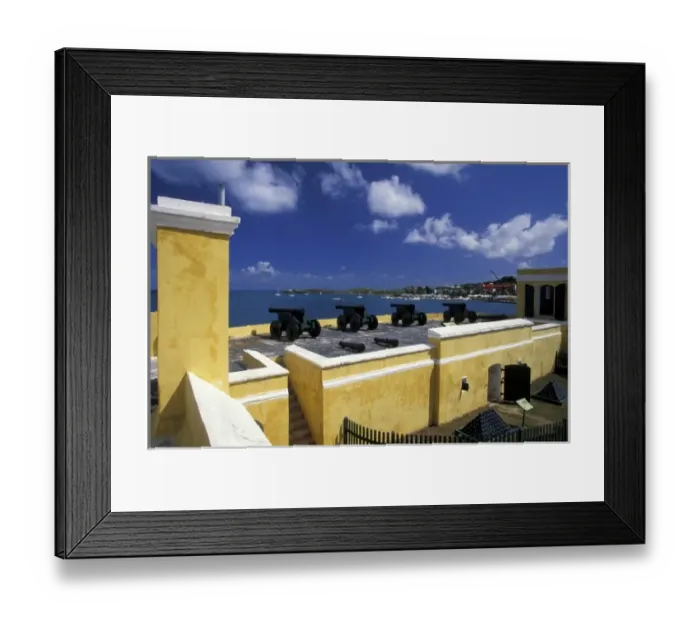 Framed Print : Caribbean, US Virgin Islands, St. Croix, Christiansted. Fort Christiansvaern, interior