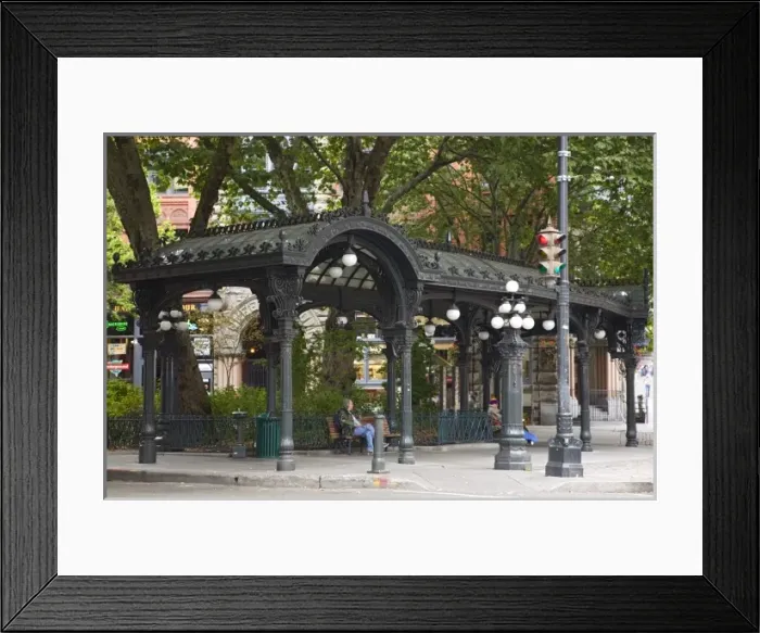 Framed Print : WA, Seattle, Pergola at historic Pioneer Square Framed Print : WA, Seattle, Pergola at historic Pioneer Square