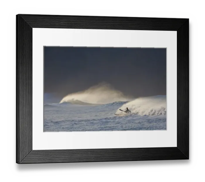 Framed Print : USA, Washington State, Olympic Coast, La Push. Kayak surfing on the coast. (MR) Framed Print : USA, Washington State, Olympic Coast, La Push. Kayak surfing on the coast. (MR)
