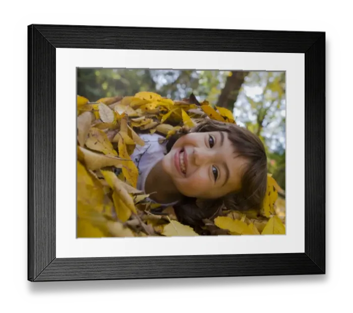 Framed Print : Four year old girl buried in a pile of leaves, Seattle, Washington. (MR) Framed Print : Four year old girl buried in a pile of leaves, Seattle, Washington. (MR)