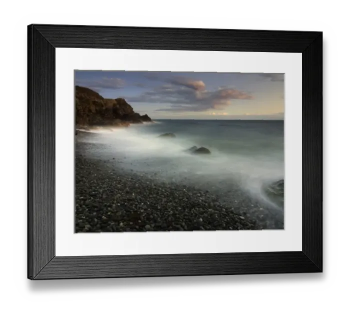 Framed Print : USA, Washington, San Juan Islands. Waves pound the shores at South Beach on San Juan Island