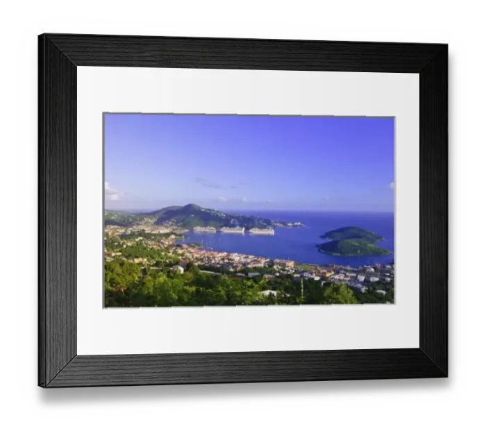 Framed Print : St. Thomas, US Virgin Islands. Charlotte Amalie