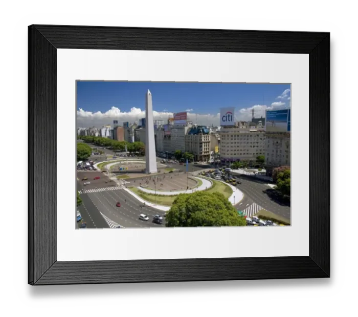 Framed Print : The Obelisk at the Plaza de la Republica in Buenos Aires, Argentina Framed Print : The Obelisk at the Plaza de la Republica in Buenos Aires, Argentina