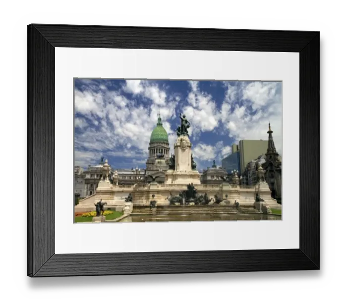 Framed Print : Monument to the Two Congresses in front of the Argentine National Congress building in Buenos Aires Framed Print : Monument to the Two Congresses in front of the Argentine National Congress building in Buenos Aires