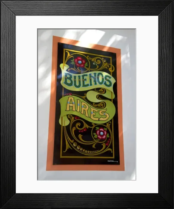 Framed Print : Colorful signage on a building in the La Boca barrio of Buenos Aires, Argentina Framed Print : Colorful signage on a building in the La Boca barrio of Buenos Aires, Argentina