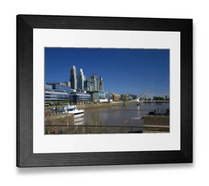 Framed Print : Skyscrapers and waterfront at Puerto Madero in Buenos Aires, Argentina Framed Print : Skyscrapers and waterfront at Puerto Madero in Buenos Aires, Argentina