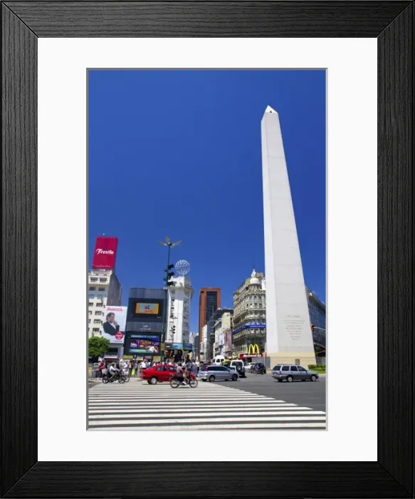 Framed Print : Obelisk of Buenos Aires and Avenida 9 de Julio, Argentina