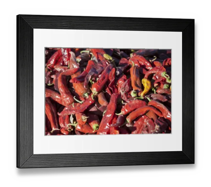 Framed Print : Argentina, Salta, Cafayate, how to dry chili Framed Print : Argentina, Salta, Cafayate, how to dry chili