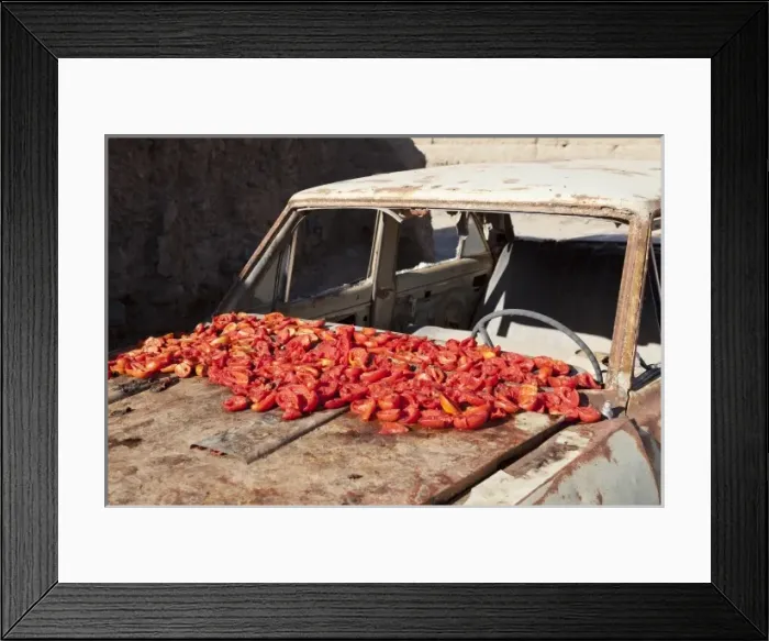 Framed Print : Argentina, Salta, Cafayate, how to dry tomatoes