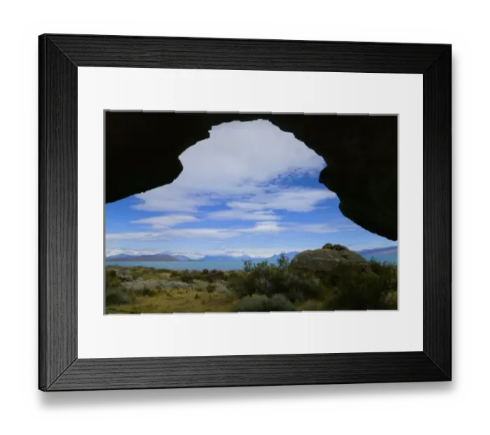 Framed Print : Walichu Caves with Lago Argentina, El Calafate, Patagonia, Argentina