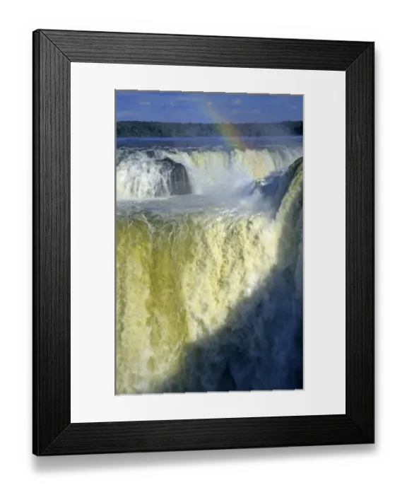 Framed Print : South America, Argentina, Brazil, Iguacu. Iguacu Falls