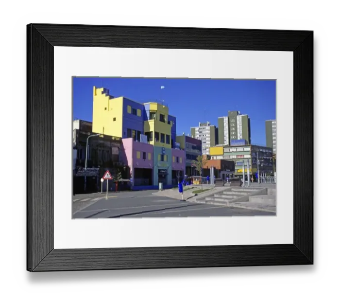 Framed Print : Americas, Latin America, Argentina, Buenos Aires, La Boca. Colorful street scene