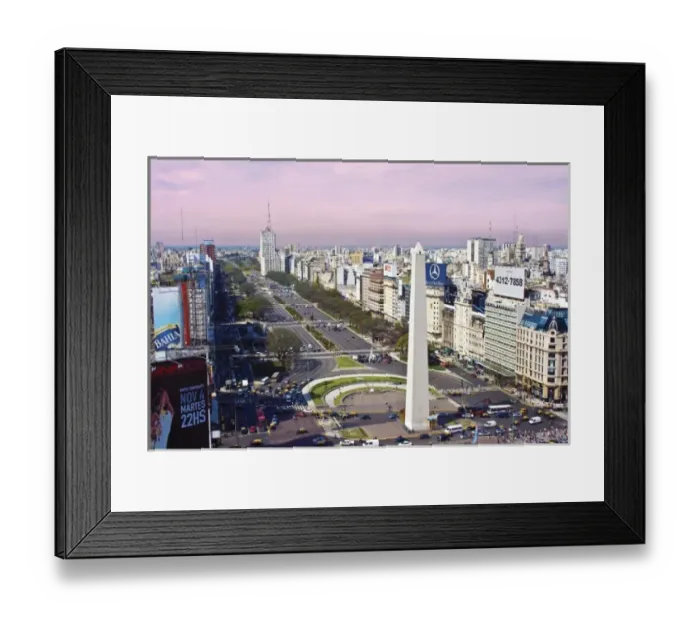Framed Print : Buenos Aires, Argentina, Ariel view of the Obelisk of Buenos Aires, Standing 220