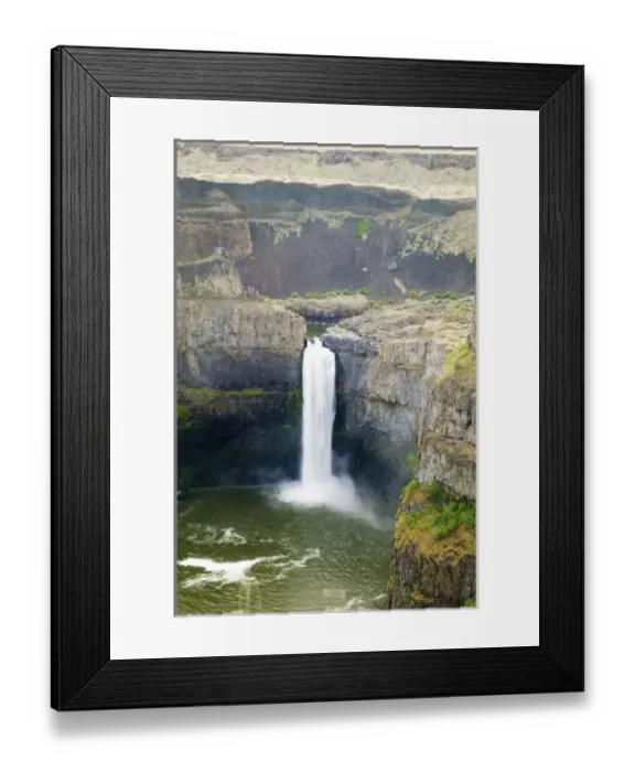 Framed Print : USA, Washington, Palouse Waterfalls with Spring water flow Framed Print : USA, Washington, Palouse Waterfalls with Spring water flow