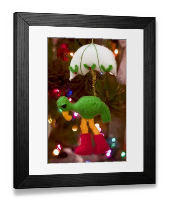 Framed Print : Christmas tree ornaments