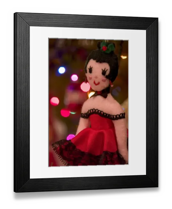 Framed Print : Christmas tree ornaments